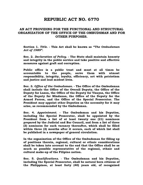 ombudsman gov ph|AN ACT PROVIDING FOR THE FUNCTIONAL AND .